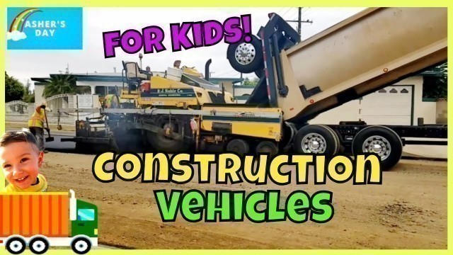 'ROADWORK  (CONSTRUCTION VEHICLES FOR KIDS)  Learn how roads are made'