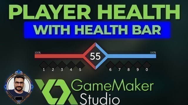 'player get damage from enemy and show it in health bar in gamemaker studio'