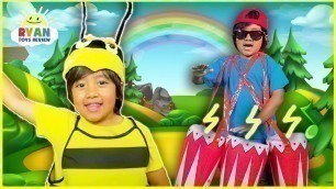 'BUG SONG FOR KIDS | Body Parts Exercise and Dance with Ryan ToysReview!'