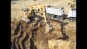 'Kids Truck Video - Excavator Digging at Construction Site'