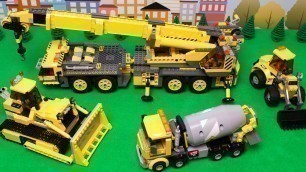'Lego Bulldozer, Concrete Mixer, Dump Truck, Crane, Tractors and experemetal cars and trucks for Kids'