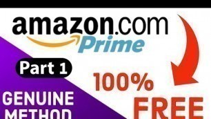 Amazon prime subscription Free 