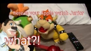 Junior gets a apple watch?!| SML Movie: Bowser Junior's apple watch (Reaction)
