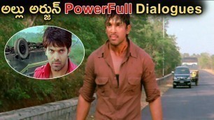 'అల్లు అర్జున్ PowerFull Dialogues | Varudu Movie | Ganesh Videos'