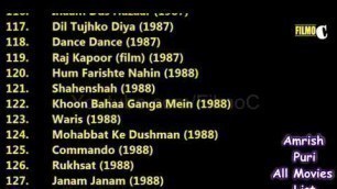 Amrish Puri All Movies List