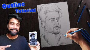 'Drawing Tiger Shroff Step by Step | Outline Tutorial'