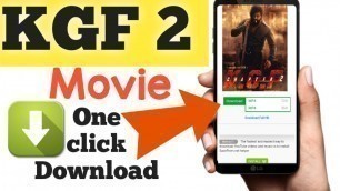 'KGF 2 -Yash 720p, 1080p Full HD Movie Download In Hindi Dubbed'