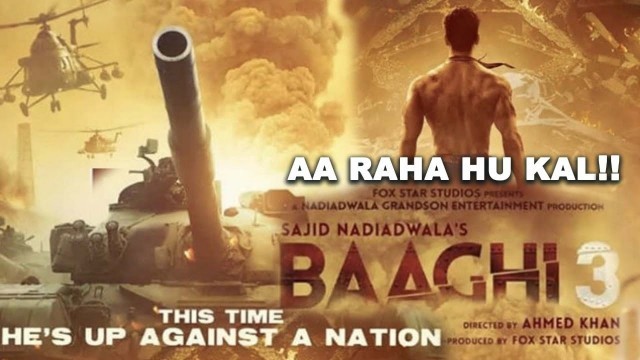 'Baaghi 3 Official Trailer Out Tomorrow |Tiger Shroff, Shraddha K, Riteish D, Jackie Shroff | Ahmed K'
