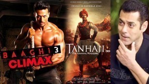 'Tanhaji Trailer Reaction By Salman Khan, BAAGHI 3 CLIMAX - Tiger Shroff का खूंखार Look आया सामने'