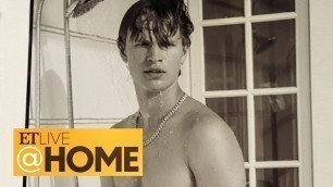 Ansel Elgort Posts NSFW Shower Photo to Raise Money For Charity | ET Live @ Home