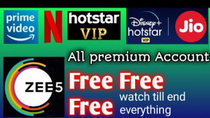 Amazon prime video, Netflix, Disney plus hotstar, zee5 premium,all premium account free,watch till E