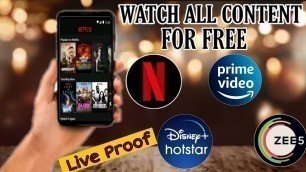 How to watch Amazon prime+Netflix+Disney hotstar+regional content free || All in one app