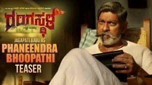 'Dangerous Jagapati Babu as Phaneendra Bhoopathi - Rangasthala Kannada Movie'