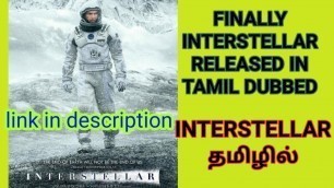 'Interstellar tamil dubbed movie download | interstellar | interstellar tamil dubbed'