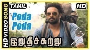 'Irudhi Suttru Tamil Movie | Scene | Title Credit | Poda Poda song | Madhavan transferred to Chennai'