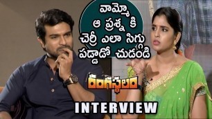 'Ram Charan Superb Funny Interview about Rangasthalam Movie || Samantha || Tollywood Updates'