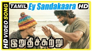 'Irudhi Suttru Tamil Movie | Scenes | Ey Sandakaara Song | Ritika falls for Madhavan | Mumtaz'
