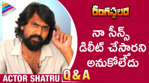 'Actor Shatru Opens Up about his Deleted Scenes | Rangasthalam Movie Q&A Interview | Ram Charan'