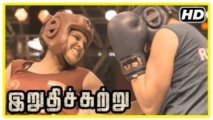'Irudhi Suttru Tamil Movie | Climax Scene | Ritika wins the match and gives credit to Madhavan'