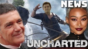 Uncharted Movie Cast Antonio Banderas & Tati Gabrielle