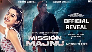 'Mission Majnu Trailer | Siddharth Malhotra, Rashmika Mandanna Official Bollywood Movie #Rashmikaman'