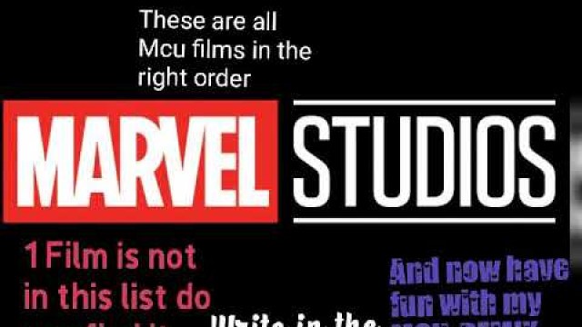 Marvel Cinematic Studios - Remix (All Mcu films in the right order)