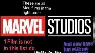 Marvel Cinematic Studios - Remix (All Mcu films in the right order)