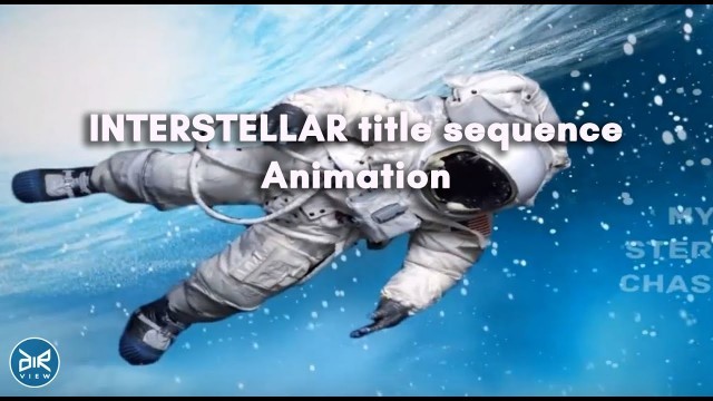 'Animation of Interstellar movie title sequence for my BAVCD. Version with typography.'