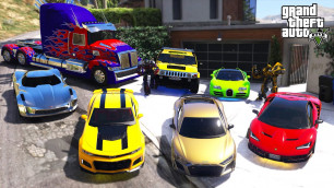 'GTA 5 - Stealing TRANSFORMERS Movie Vehicles with Franklin! (Real Life Cars #98)'