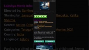 'Lakshya Telugu full movie download|HDRip|'
