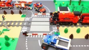 'LEGO Trains Road Crossing and Cars & Trucks in Movie'