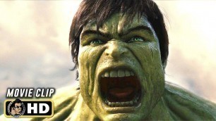 'THE INCREDIBLE HULK (2008) University Battle [HD] Hulk Smash'