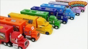 'Disney Cars Toy Trucks Color Learning Video for Kids!'