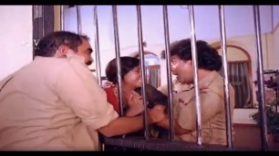 'Police Tries To Rape Women In Police Station | Kitturina Huli Kannada Movie Scene | Malashree'