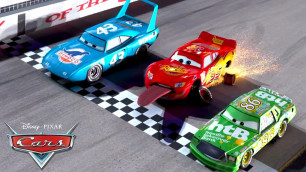 'Lightning Loses His Tires! | Pixar Cars'