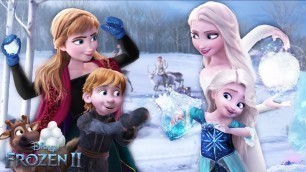 'Frozen 2: Elsa and Anna in SNOWBALL FIGHT with their children! 