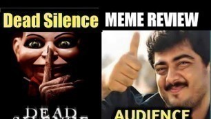 'Dead silence movie review tamil|Meme review|hollywood movie review channel 2020|Tamil dubbed movie'