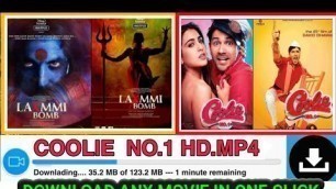 'How to Download Laxmi Bomb Movie in Hindi (HD) Laxmi Bomb Full Movie kaise Dekhen | Coolie no 1 2021'