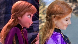 'Anna’s Frozen 2 Double Braid-Back Hairstyle Tutorial'