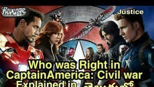 'Who was Right in Civil War Ironman or Captain America Explained in Telugu'