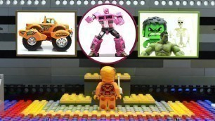 'Full Transformers LEGO Cars experemental Bumblebee, Tobot & Iron Man, Hulk! Monster car robot toys'