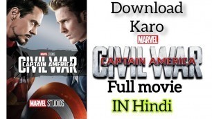'Captain America: Civil War full movie in hindi dubbed download karo | Tiary movies world |'