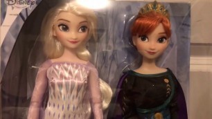 'Frozen 2 Disney Princess Queen Anna and Snow Queen Elsa Dolls! Unboxing Video!'