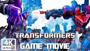 'TRANSFORMERS: WAR FOR CYBERTRON All Cutscenes (Game Movie) 4K 60FPS Ultra HD'