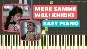 'Mere Samne Wali Khidki Mein - Piano Tutorial with Chords | Padosan Hindi Movie'