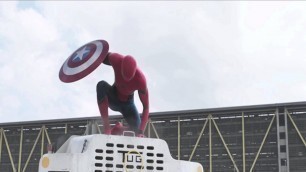 'First Official Spiderman Scene Captain America Civil War 2016 Leaked'