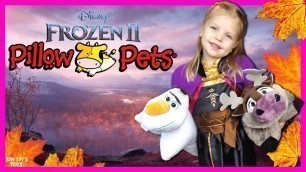 'Frozen 2 Anna Adventure to find Elsa with Pillow Pets Olaf and Sven | Frozen 2 Movie In Real Life'