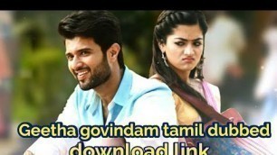 'Geetha govindam tamil movie link and how to movie download'