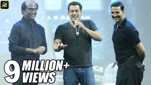 'Salman Khan At Robot 2.0 First Look Launch Full Video HD - Rajinikanth, Akshay Kumar'