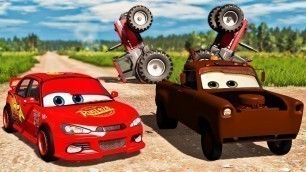 'Tractor Tipping with Mater / Cars Movie Remake - BeamNG.drive'